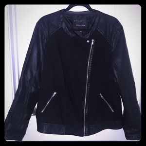 1X Pure Energy Faux Leather & Brocade Jacket